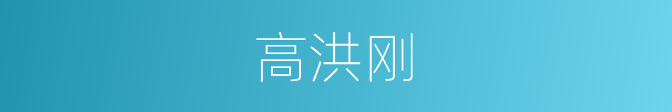 高洪刚的同义词