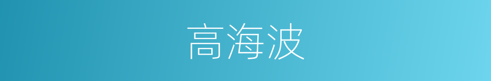 高海波的同义词