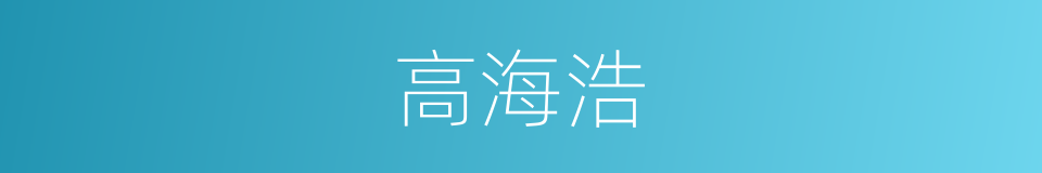 高海浩的同义词