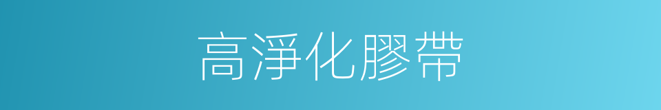 高淨化膠帶的同義詞
