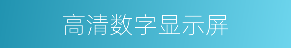 高清数字显示屏的同义词