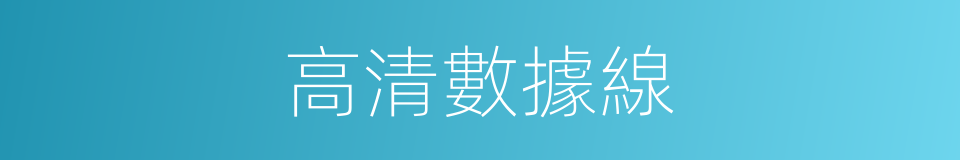 高清數據線的同義詞
