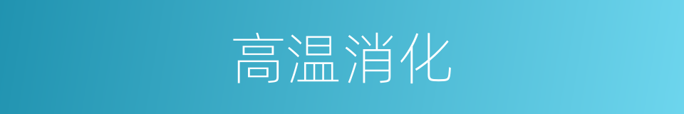 高温消化的同义词