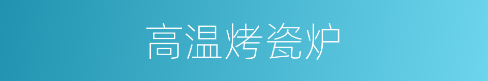 高温烤瓷炉的同义词