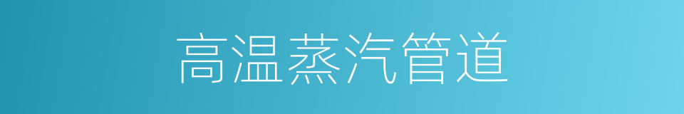 高温蒸汽管道的同义词