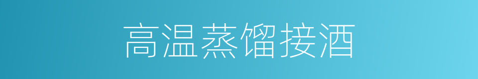 高温蒸馏接酒的同义词