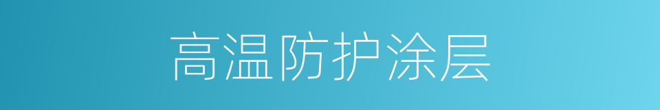 高温防护涂层的同义词