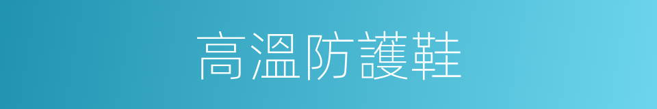 高溫防護鞋的同義詞