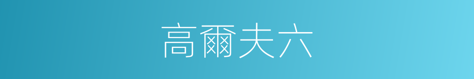 高爾夫六的同義詞