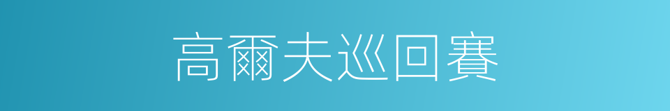 高爾夫巡回賽的同義詞
