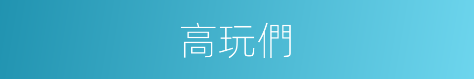 高玩們的同義詞