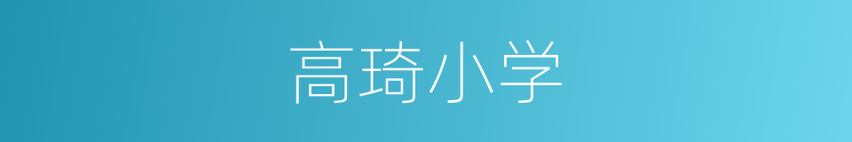 高琦小学的同义词