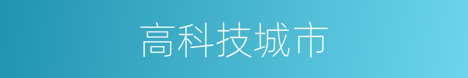 高科技城市的同义词