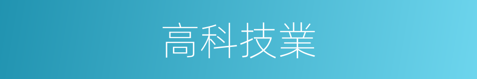 高科技業的同義詞