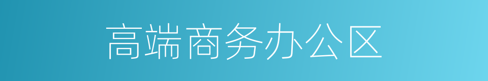 高端商务办公区的同义词