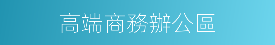 高端商務辦公區的同義詞