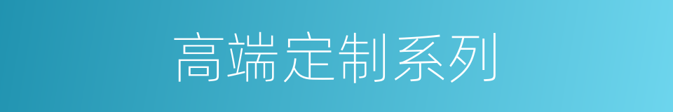 高端定制系列的同义词