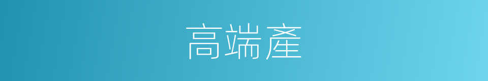 高端產的同義詞