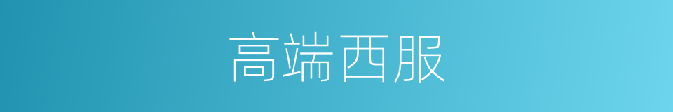 高端西服的同义词