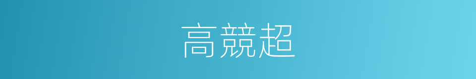 高競超的同義詞
