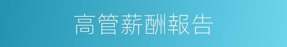 高管薪酬報告的同義詞