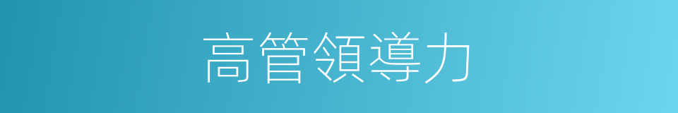 高管領導力的同義詞