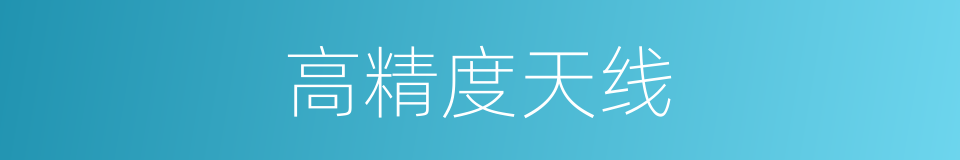 高精度天线的同义词