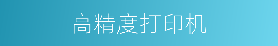 高精度打印机的同义词