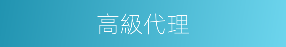 高級代理的同義詞