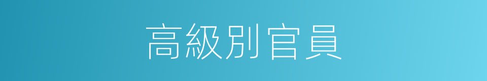 高級別官員的同義詞