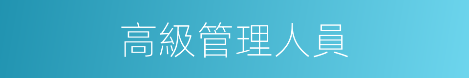 高級管理人員的同義詞
