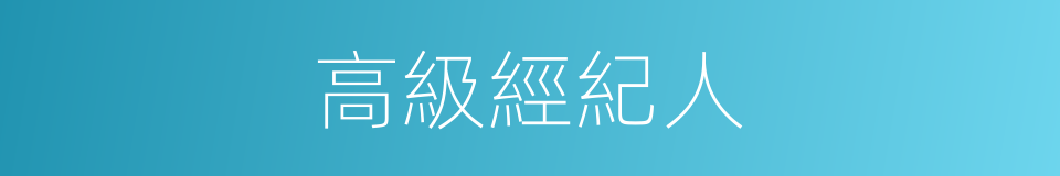 高級經紀人的同義詞