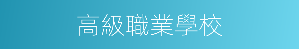 高級職業學校的同義詞