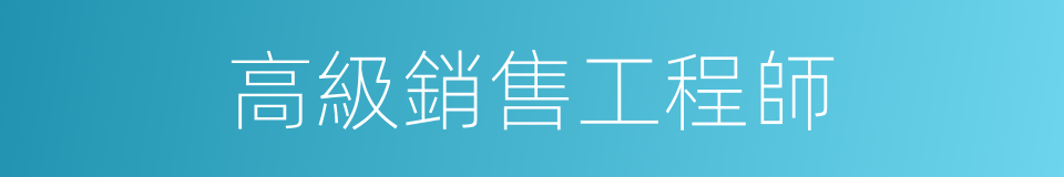 高級銷售工程師的同義詞
