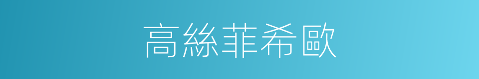 高絲菲希歐的同義詞