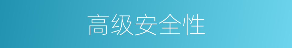高级安全性的同义词
