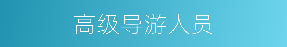 高级导游人员的同义词