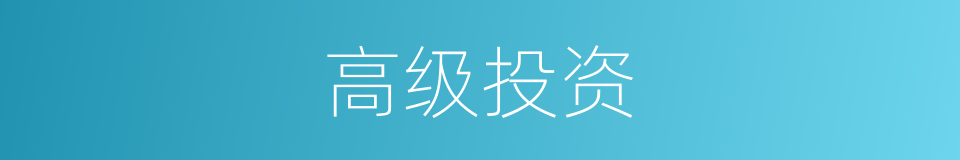 高级投资的同义词