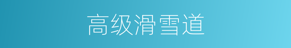高级滑雪道的同义词
