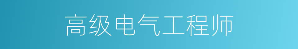 高级电气工程师的同义词