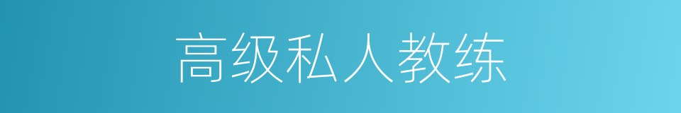 高级私人教练的同义词