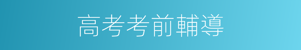 高考考前輔導的同義詞