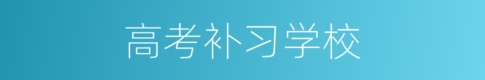 高考补习学校的同义词