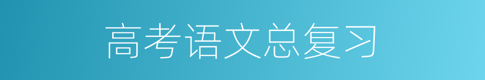 高考语文总复习的同义词