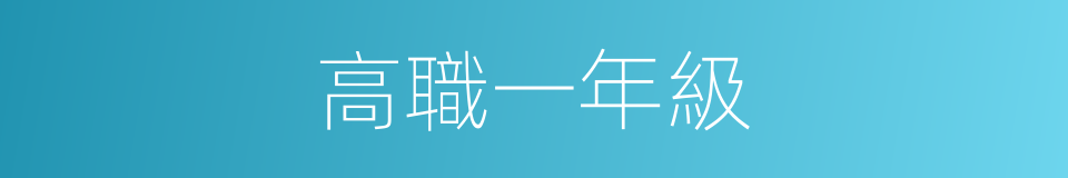 高職一年級的同義詞