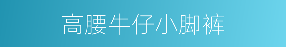 高腰牛仔小脚裤的同义词