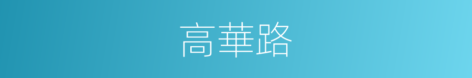 高華路的同義詞