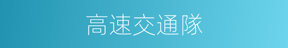 高速交通隊的同義詞