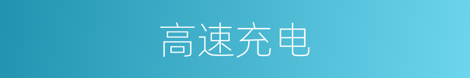 高速充电的同义词