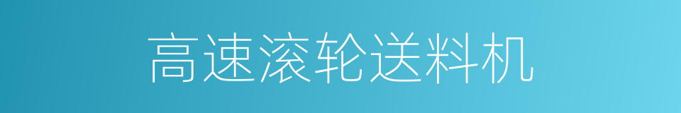 高速滚轮送料机的同义词